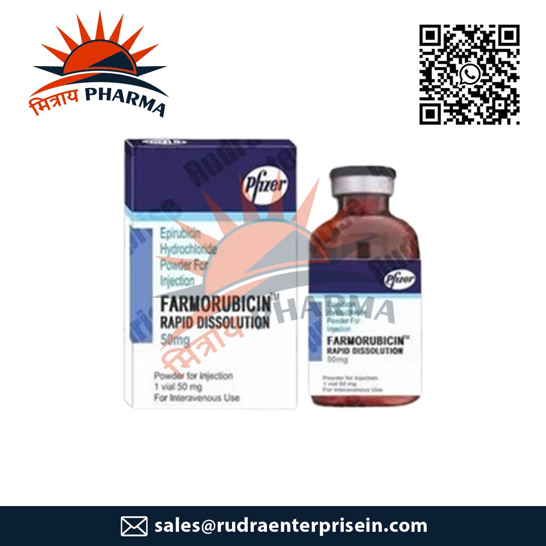 Epirubicin Hcl Powder Farmorubicin 50 mg /10 Mg Injection For Breast, Gastric Cancer